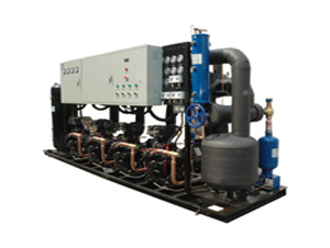 蒸發冷螺桿低溫機組四機頭